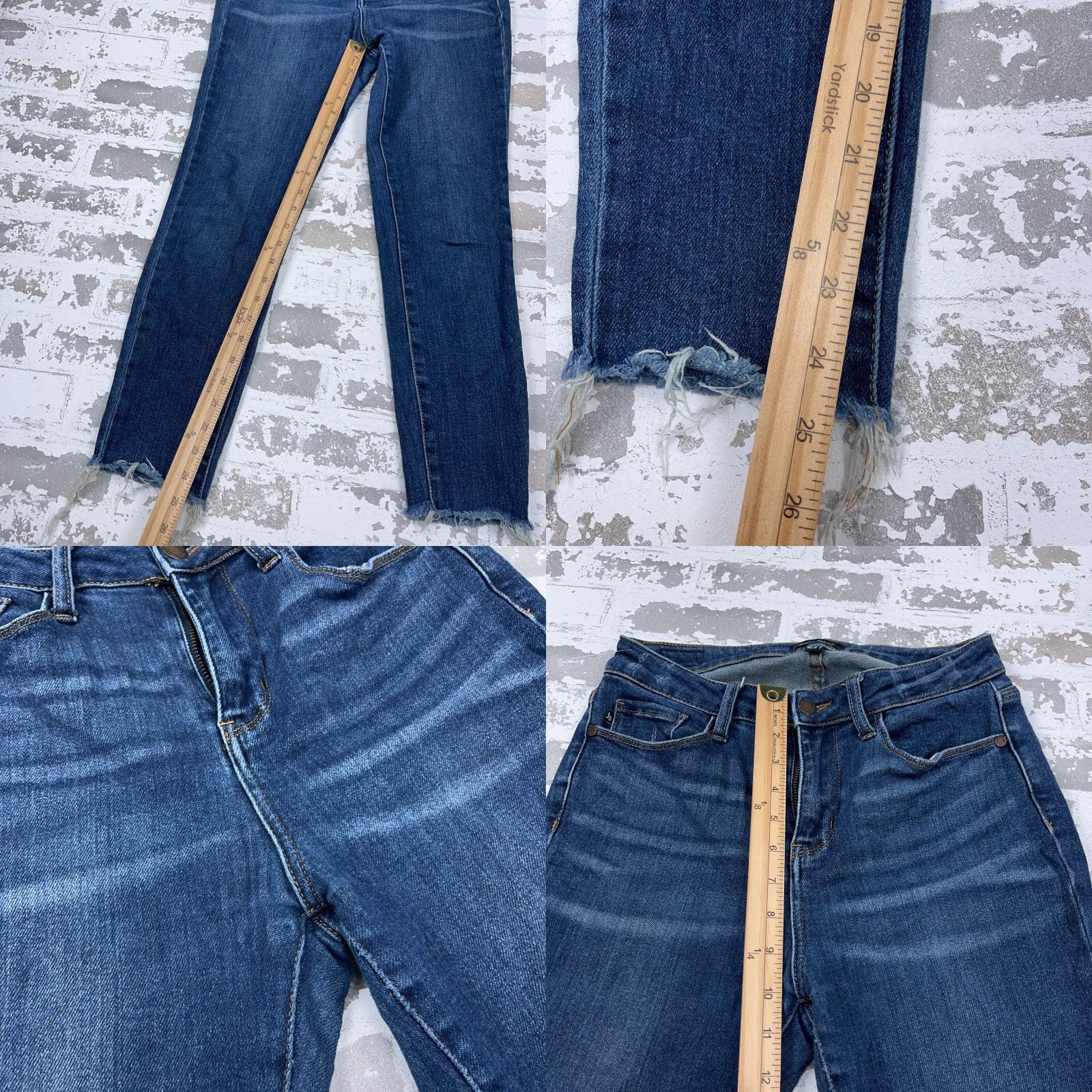 Vintage Judy Blue Jeans Women 5 27 Skinny Fit Crop Med Wash Faded Pants Stretch Ladies Jeans Size 27" / US 4 / IT 40 - 8 Thumbnail
