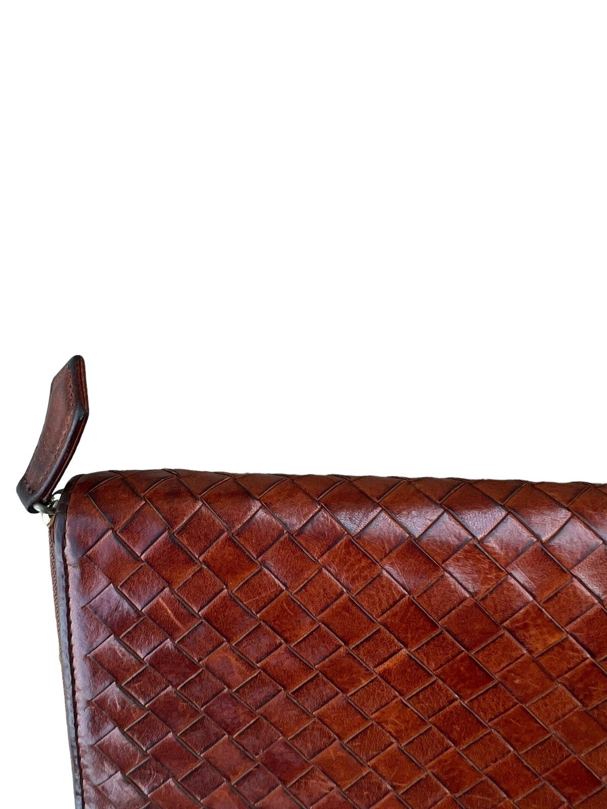 Leather RARE! Patina Woven Leather Cocomeister Wallet Purse Size ONE SIZE - 7 Thumbnail