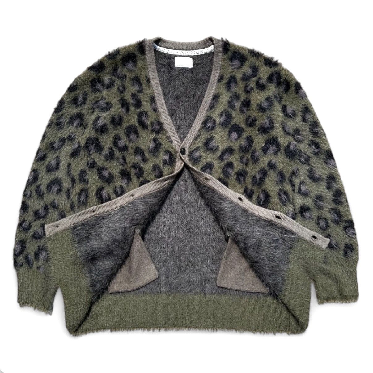 Number (N)ine NUMBER (N)INE Leopard Fuzzy Cardigan Size US L / EU 52-54 / 3 - 3 Thumbnail