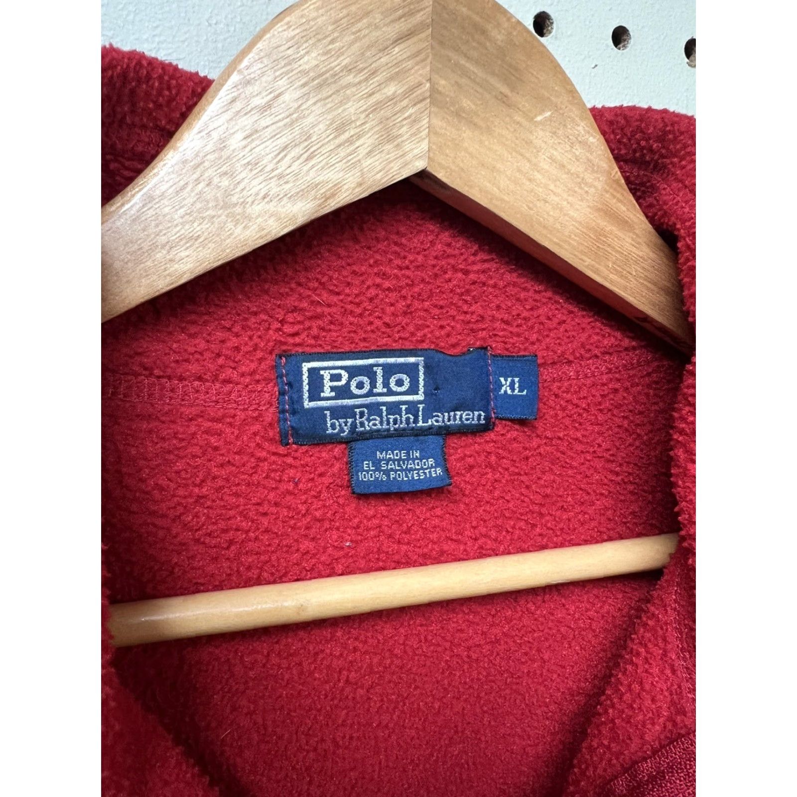 Polo Ralph Lauren POLO RALPH LAUREN Vintage Red 1/4 Zip Pullover Fleece XL Pullover Sweatshirt Men (Regular) Size US XL / EU 56 / 4 - 4 Thumbnail