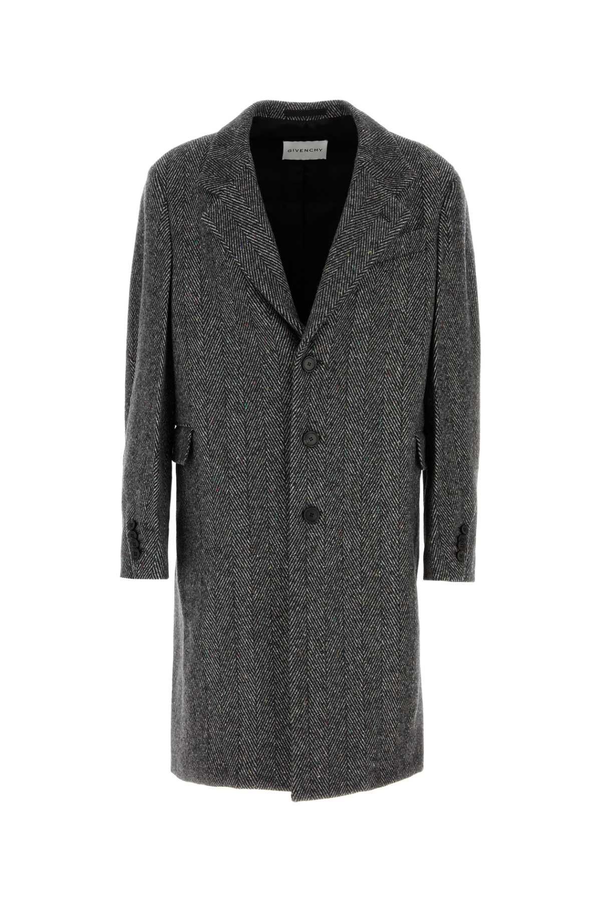 Givenchy Embroidered Wool Blend Coat Size US L / EU 52-54 / 3 - 1 Thumbnail