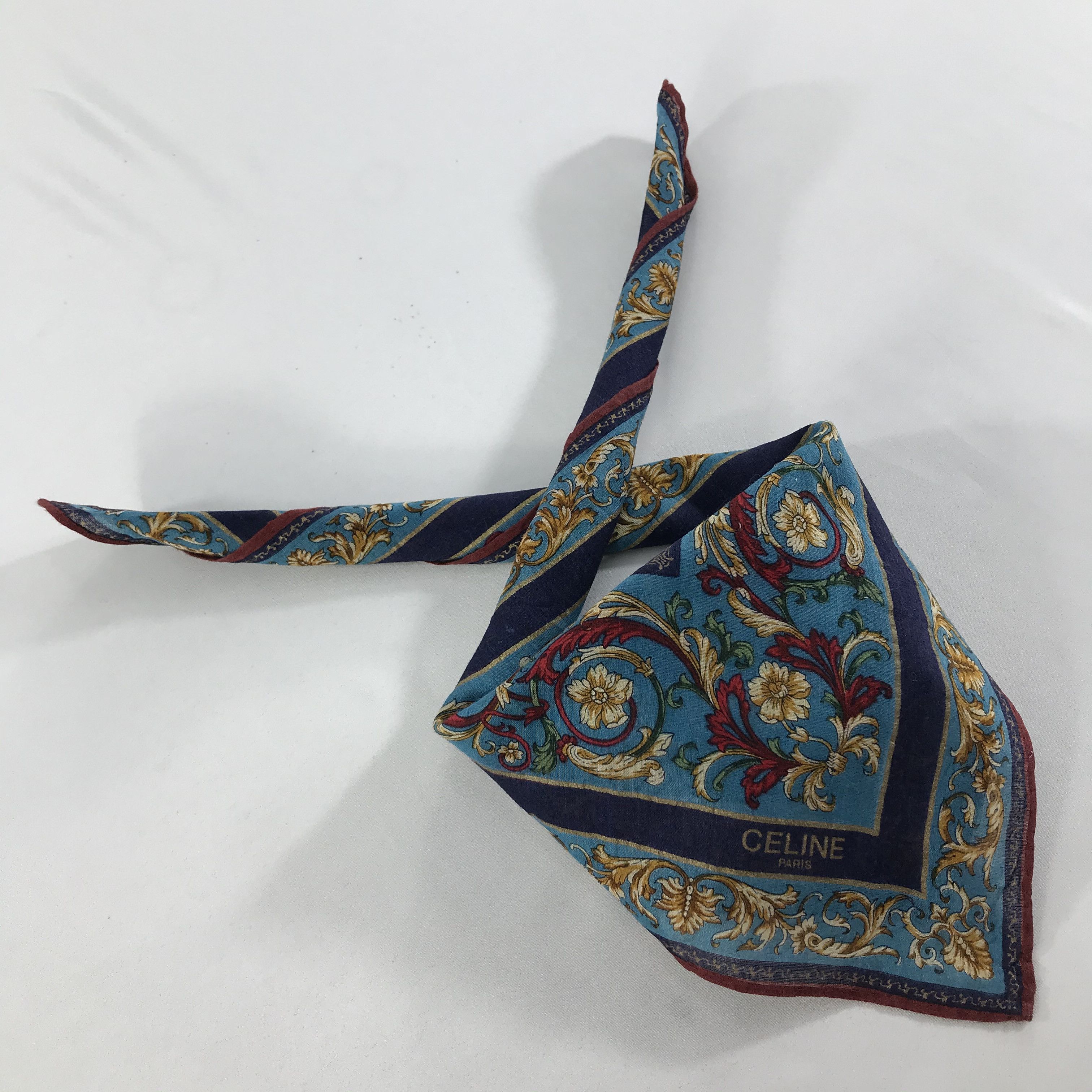 Celine × Vintage Celine Bandana / Handkerchief / Neckerchief - S1642 Size ONE SIZE - 4 Thumbnail