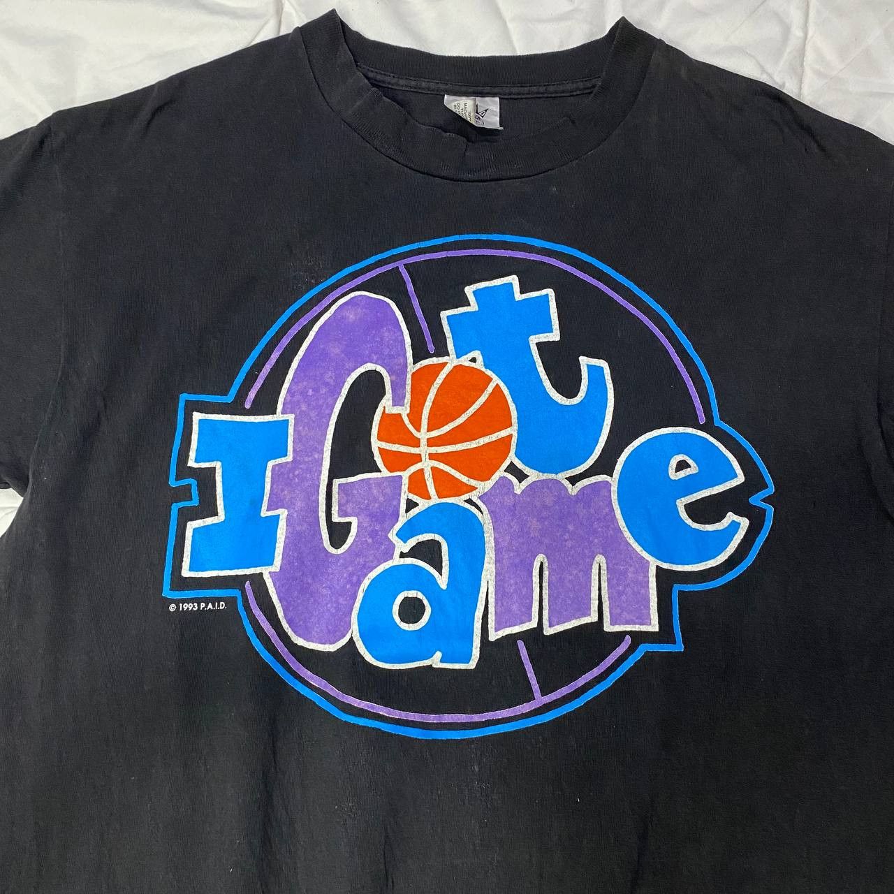 Vintage 90s Vintage P.A.I.D I Got Game Basketball T-Shirt Size US L / EU 52-54 / 3 - 1 Thumbnail