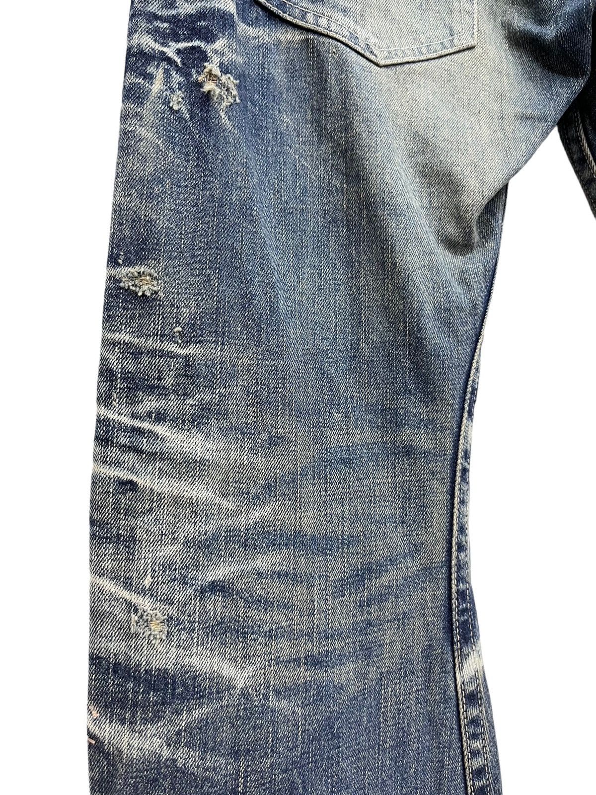 BIGI 🔥FLARE🔥Vtg RATTLE TRAP Distressed Clawmark Whisker Denim Size US 32 / EU 48 - 15 Thumbnail