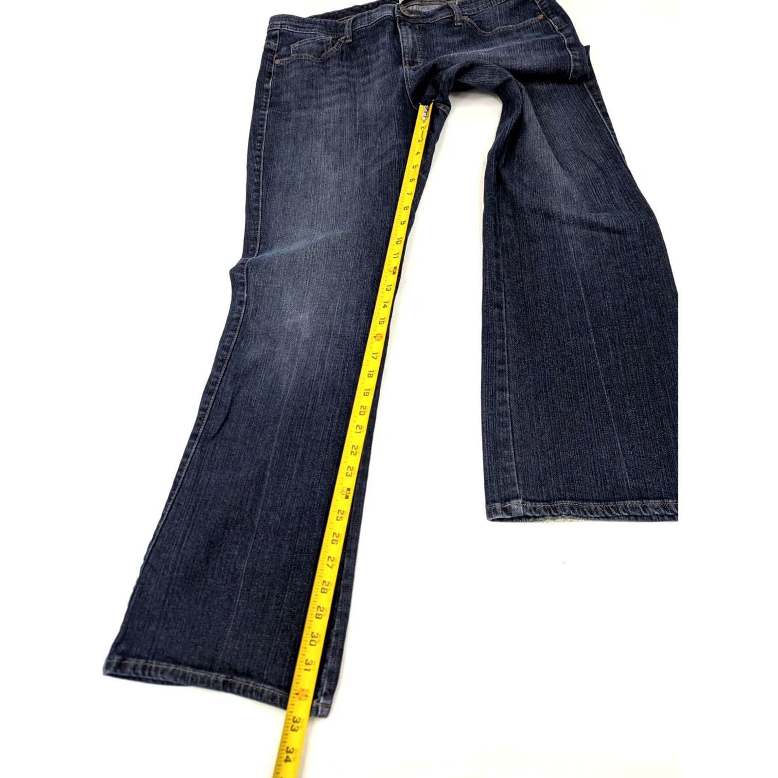 Lee LEE Riders Jeans Bootcut Blue 18L Women Plus 18 Long Denim 5-Pocket Embroidered Back Pocket Size 40" / US 18 - 3 Thumbnail