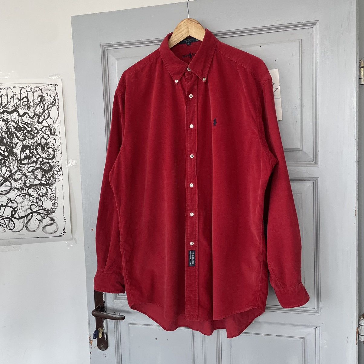 Polo Ralph Lauren × Ralph Lauren Blue Label × Vintage Vintage Polo Ralph Lauren velveteen shirt button up Size US L / EU 52-54 / 3 - 2 Thumbnail