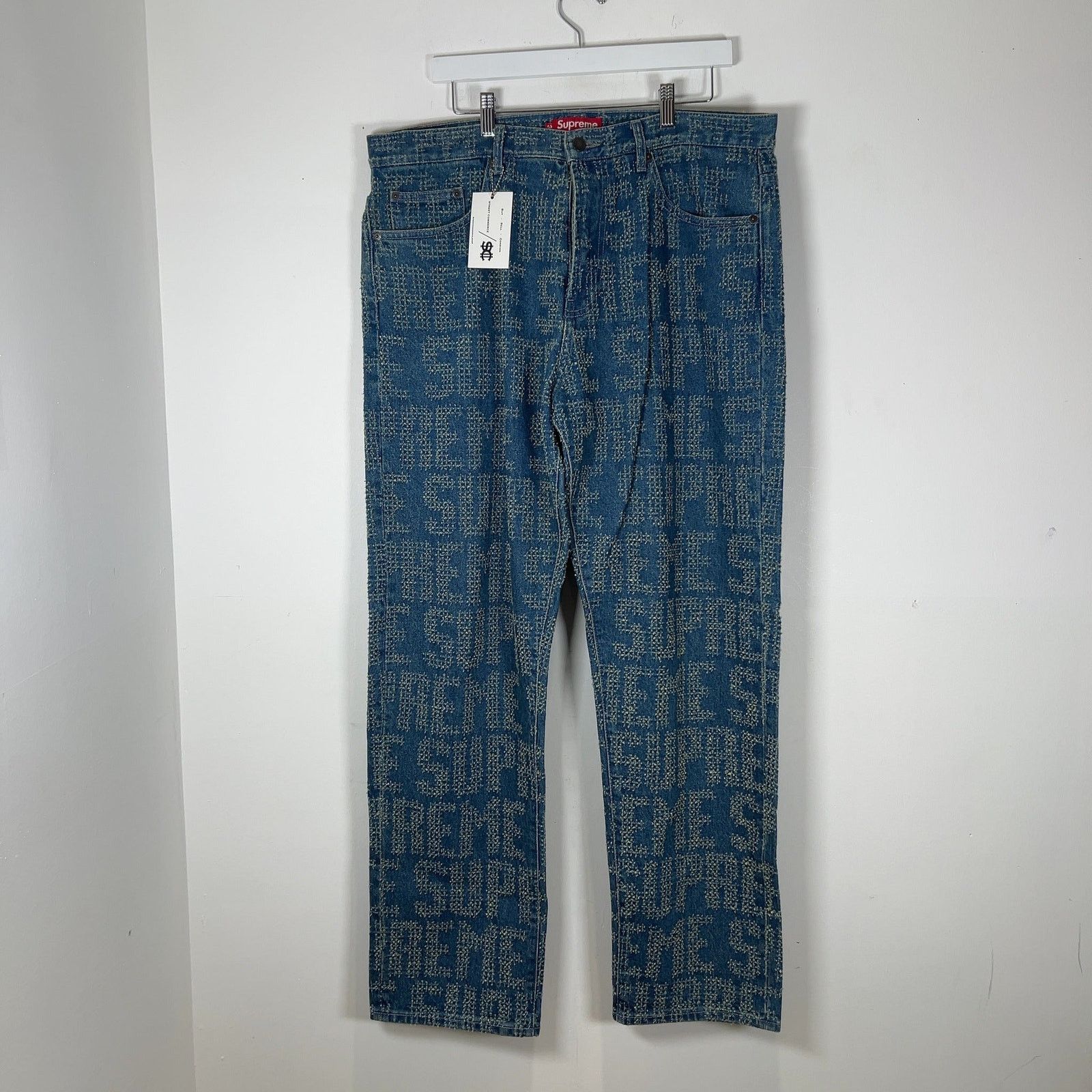 Supreme SUPREME Denim Jeans Relaxed Fit Pants Button Closure 36 