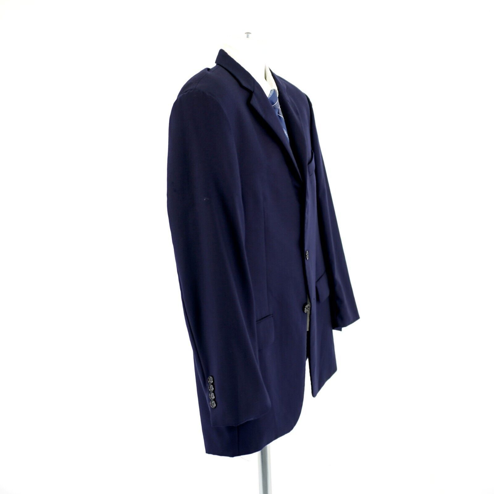 Hickey Freeman Hickey Freeman Worsted Wool Cashmere Blue 42R Milburn Blazer Size 42R - 7 Thumbnail