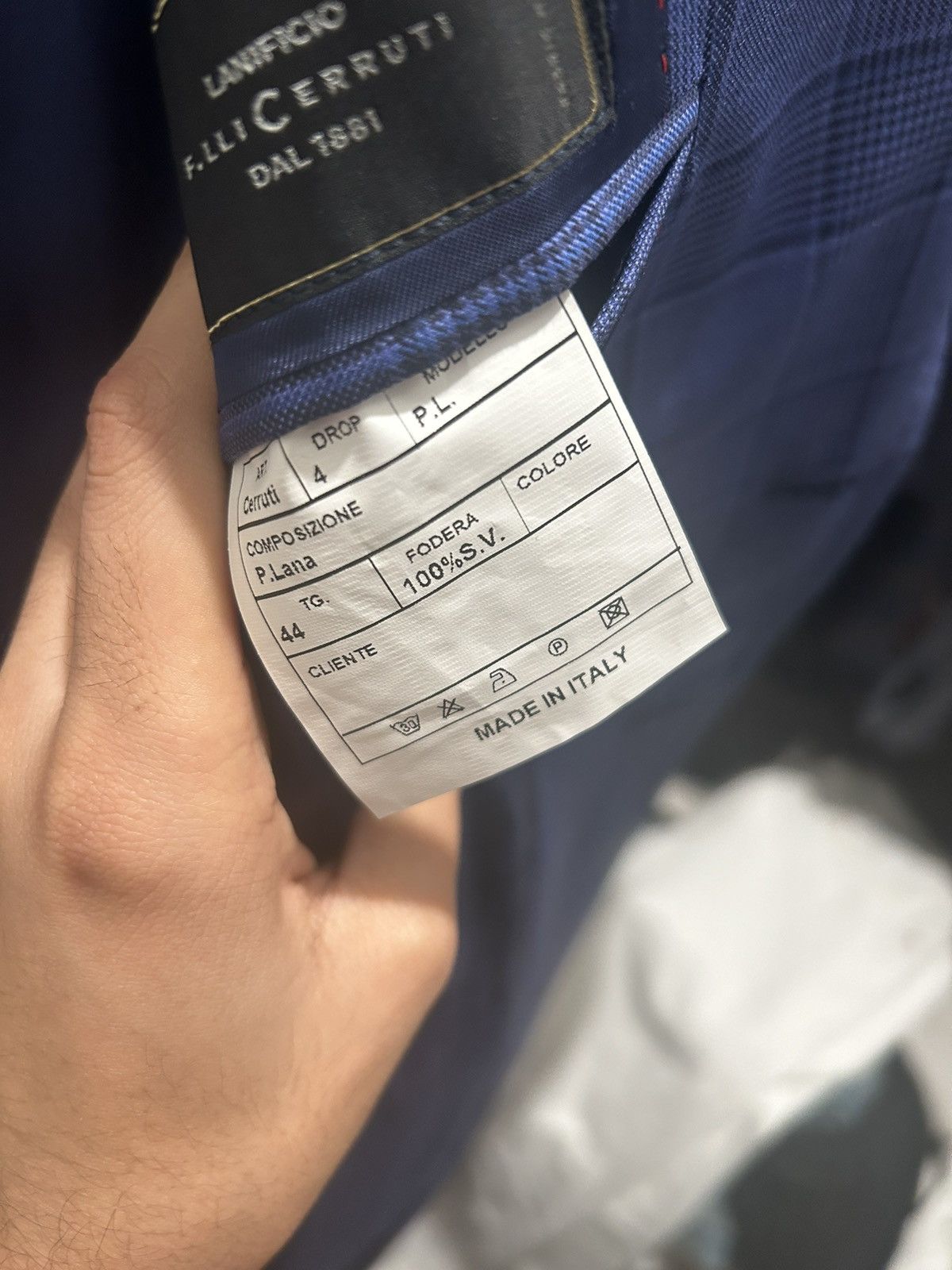 Suitsupply 1299$ Suit jacket (415$), blue suit Neo-Italy style Size 44S - 7 Thumbnail