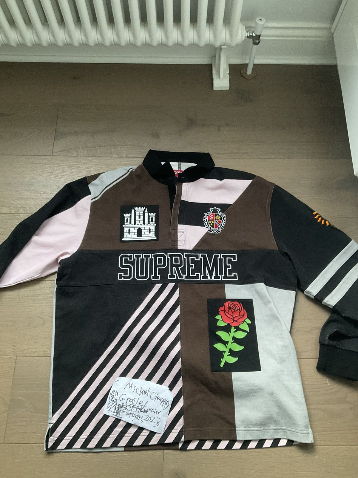Supreme Rose Rugby Polo FW23 Size M