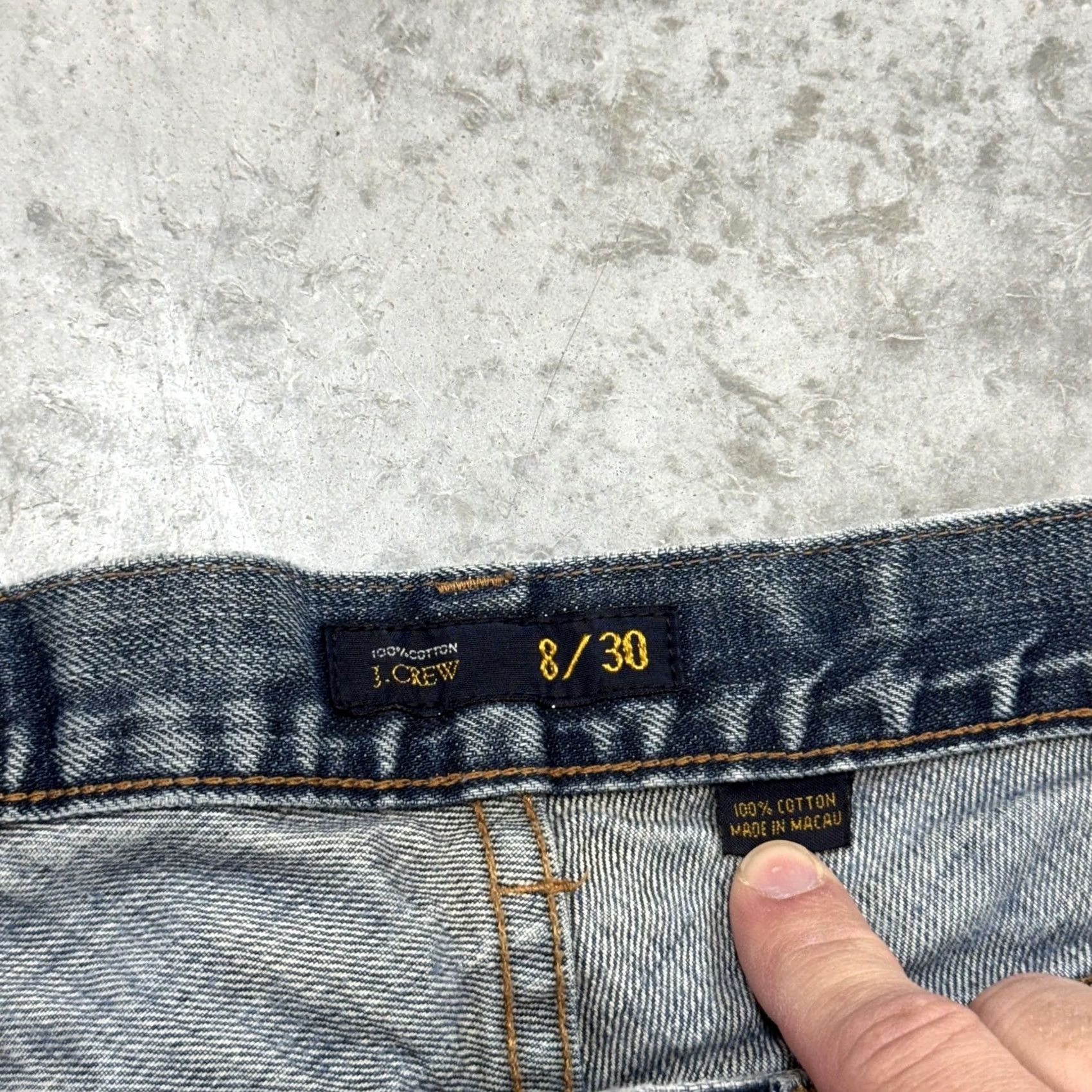 J.Crew J.CREW Jeans Womens 8 Blue Straight 100% Cotton Button Fly Distressed Denim Pants Jeans Womens 8 Blue Straight 100% Cotton Distressed Denim Button Fly Size 30" / US 8 / IT 44 - 4 Thumbnail