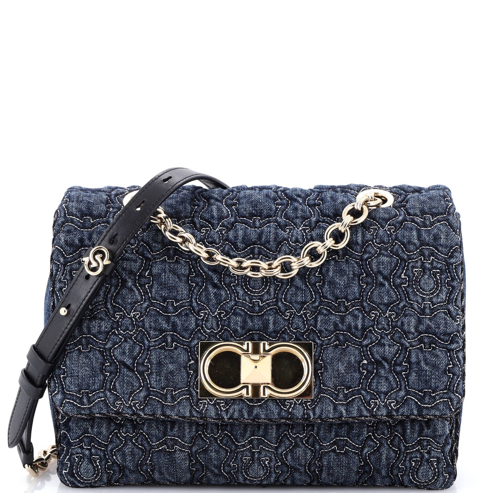 Salvatore Ferragamo Gancini Galore Chain Flap Bag Size ONE SIZE - 1 Thumbnail