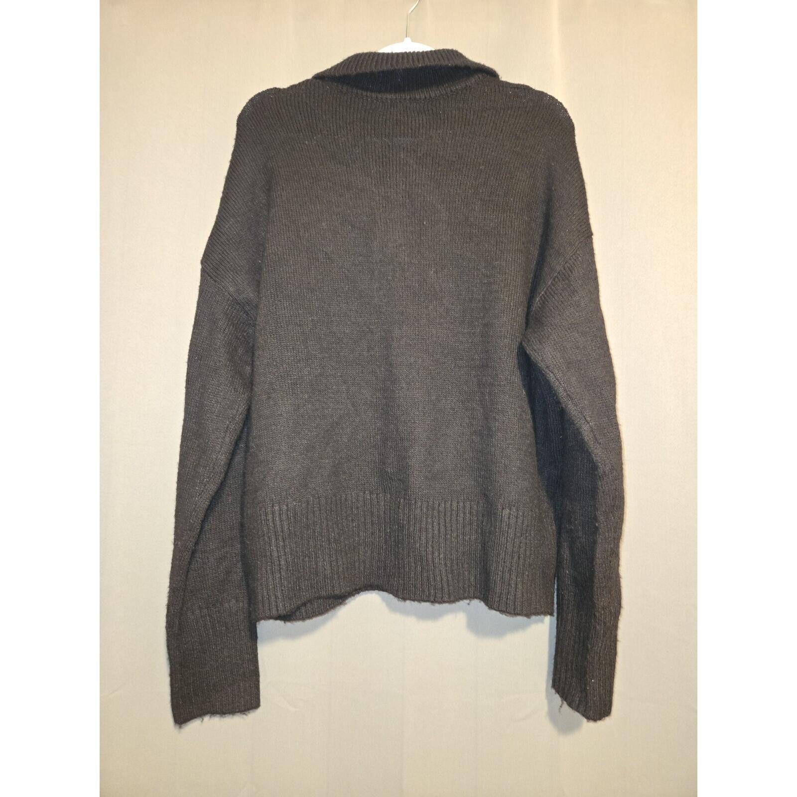 Banana Republic BANANA REPUBLIC Women's Black Button Front Sweater Size XL Size XL / US 12-14 / IT 48-50 - 2 Thumbnail
