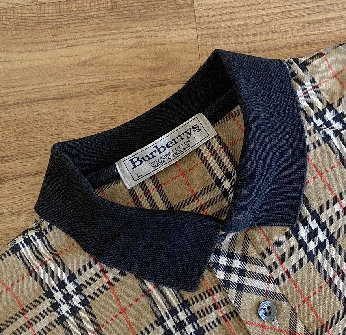 Burberry Burberry’s Nova Check Polo x Vintage x Luxury Size US L / EU 52-54 / 3 - 3 Thumbnail