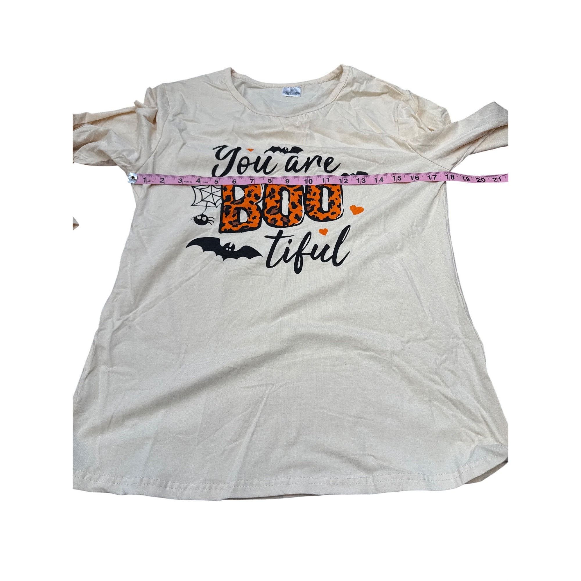 Other You Are Boo-Tiful Halloween Adult Small Beige & Black Long S Size S / US 4 / IT 40 - 3 Thumbnail