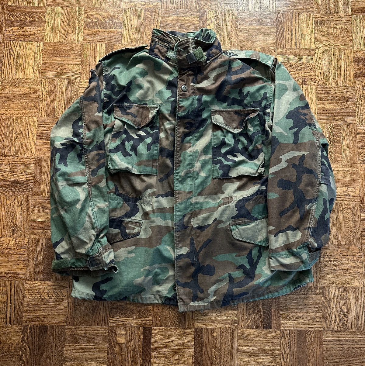 Vintage Vintage 80s Military Cold Weather Field Jacket Size US L / EU 52-54 / 3 - 1 Thumbnail
