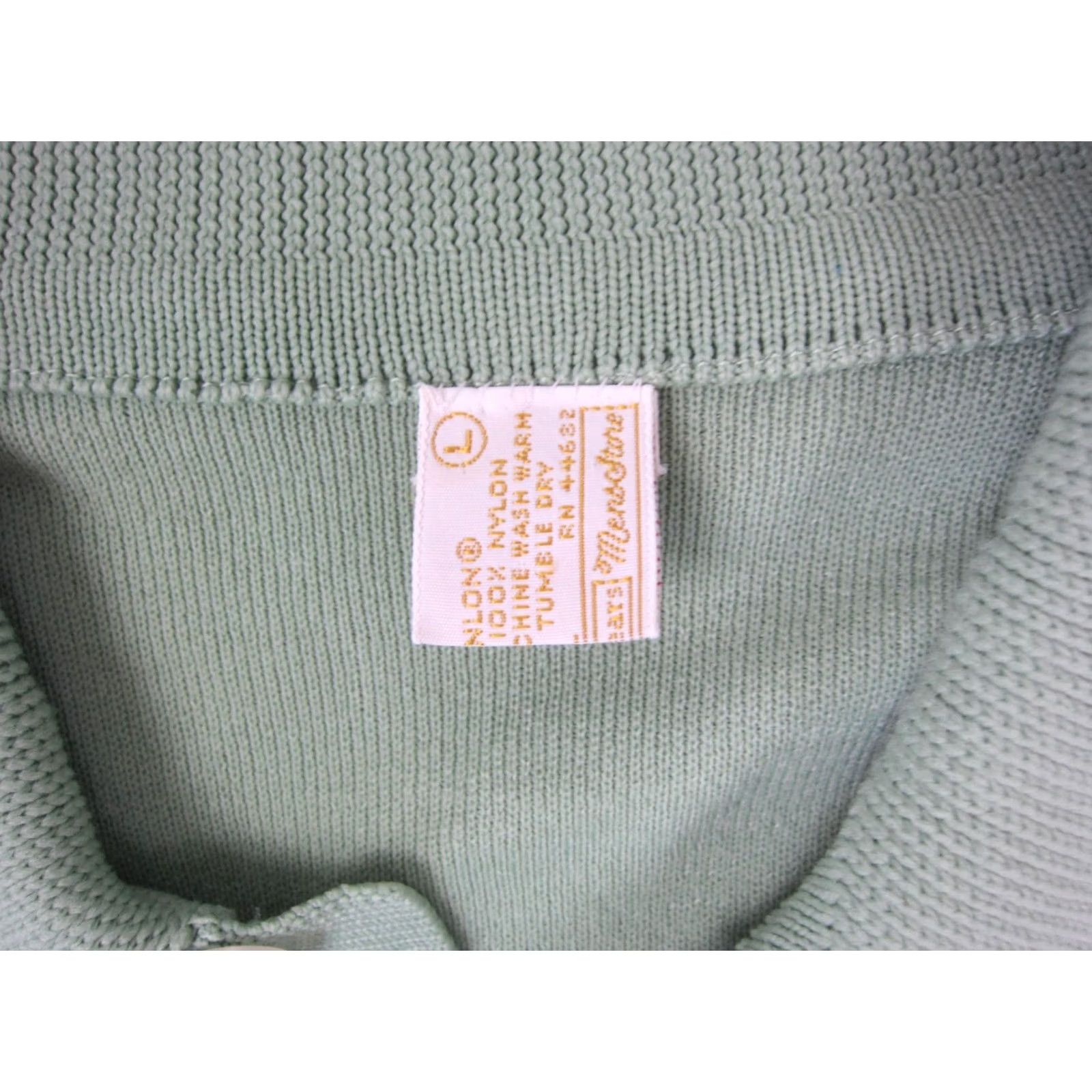 Sears VINTAGE Kings Road Polo Shirt Mens L Green 90s Golf Nylon Short Sleeve Button Collar Casual Activewear Shirt Mens Size US L / EU 52-54 / 3 - 3 Thumbnail