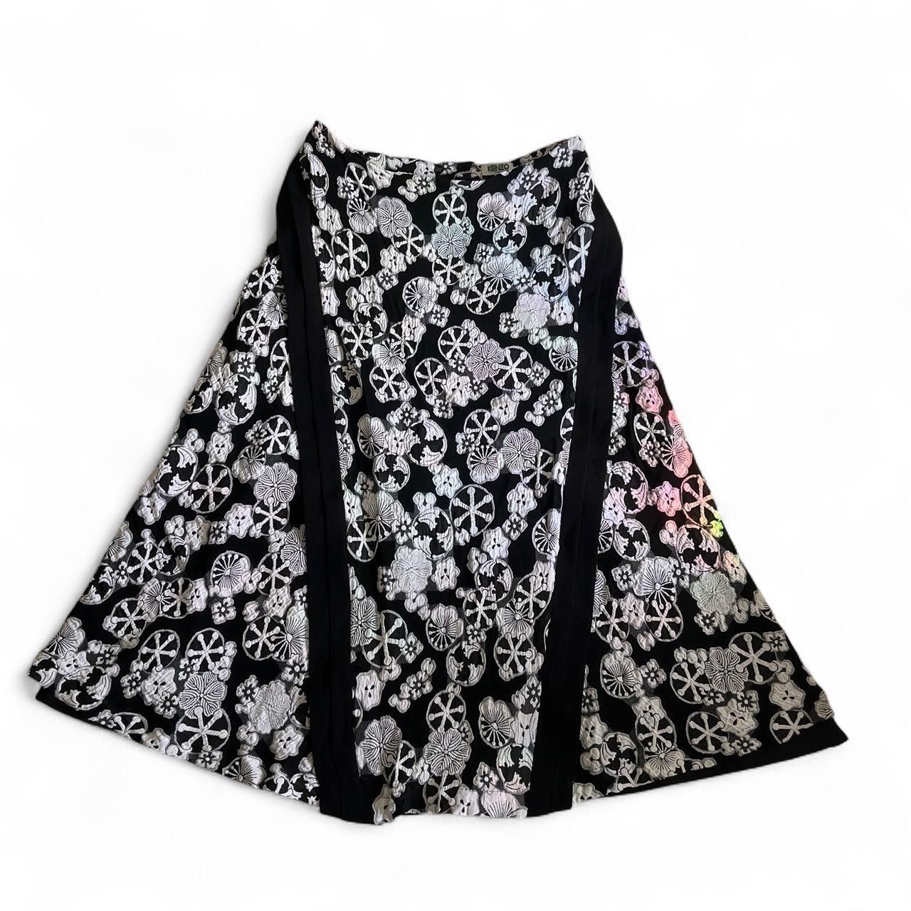 Kenzo KENZO • RARE VINTAGE 90s JAPANESE WAGARA SAKURA FLORAL SKIRT Size 26" / US 2 / IT 38 - 1 Thumbnail