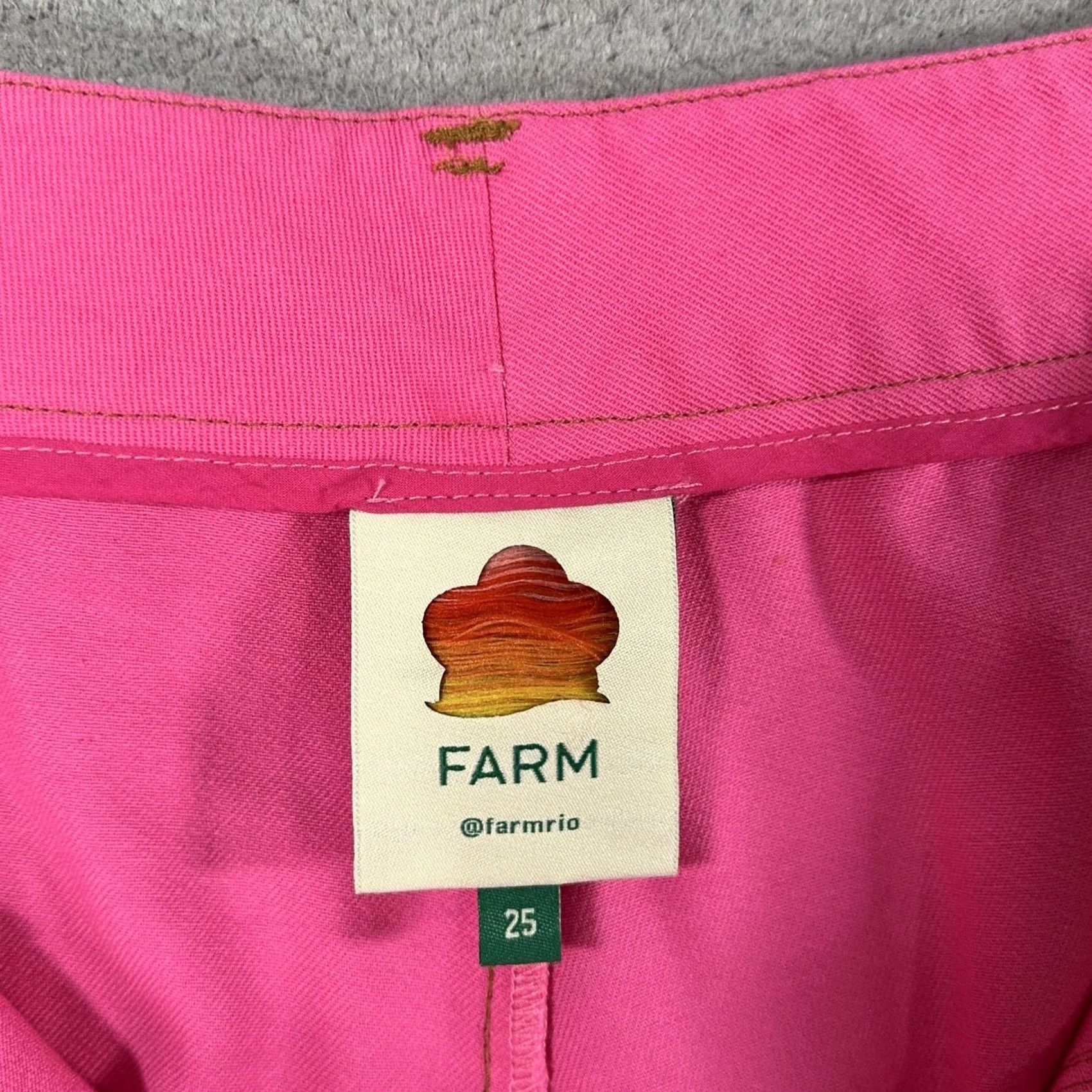 Farm Rio Farm Rio Pants Womens 25 Pink Wide Leg Belted High Rise Chino Twill Utility Pants Womens Pink Chino Wide-Leg Belted High Rise 25 Mens Womens Girls? Size 42" / US 20 - 3 Thumbnail