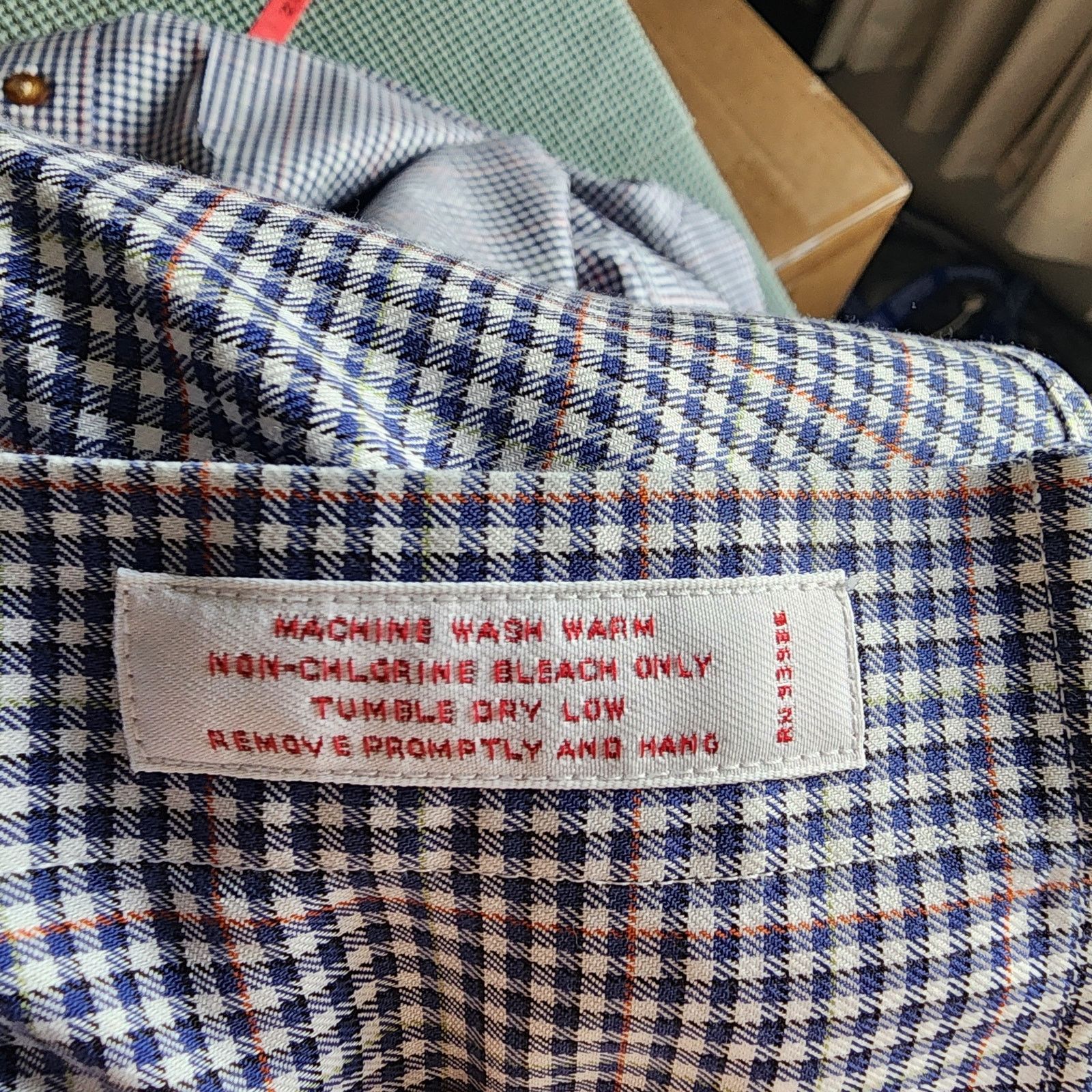 Brooks Brothers Brooks Brothers Men’s Large Blue White Grid Plaid Shirt Size US L / EU 52-54 / 3 - 6 Thumbnail