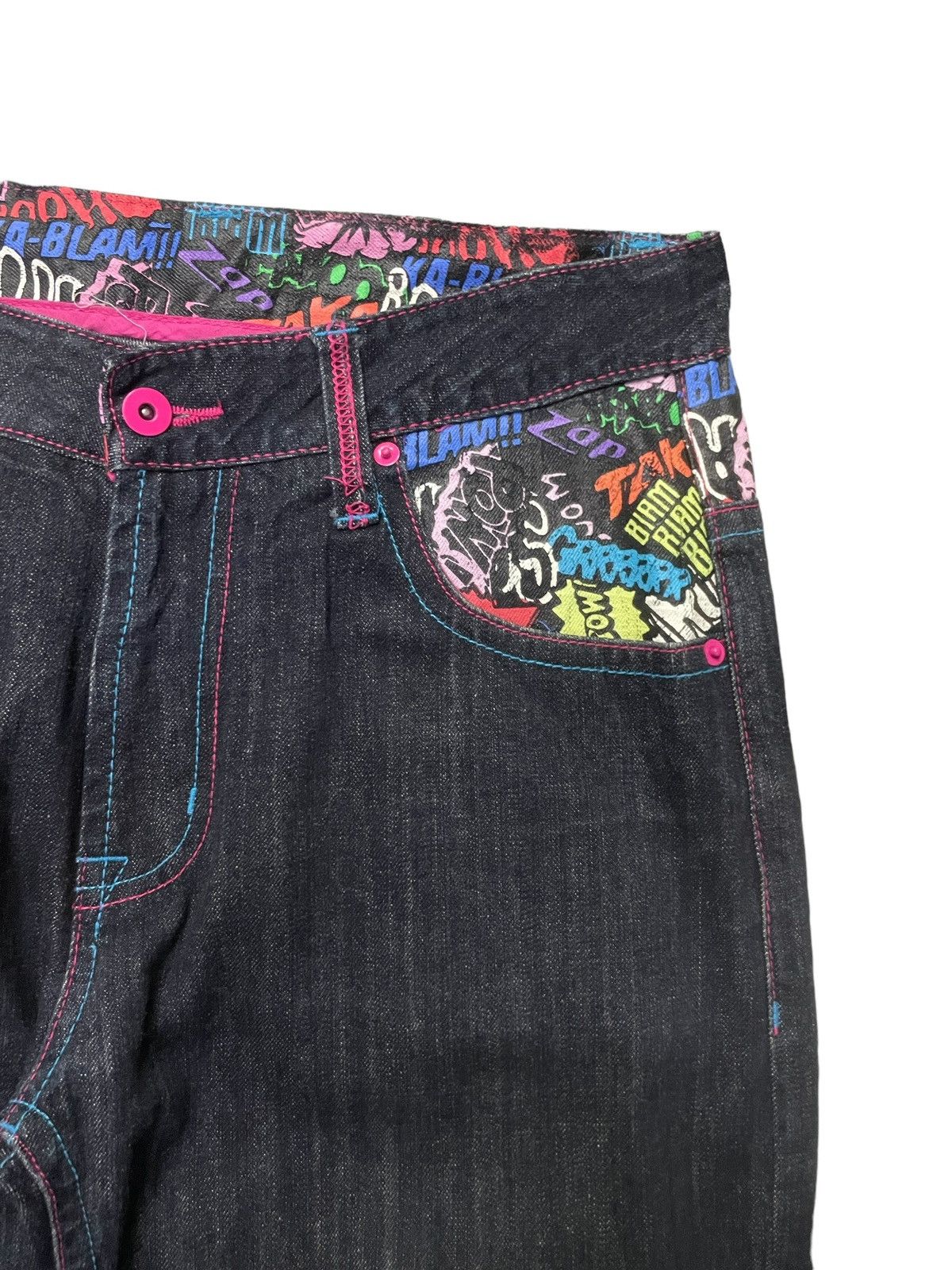 Japanese Brand Clone Devgru Daicock graffiti Evisu Styled Men Denim Pants Size US 30 / EU 46 - 18 Thumbnail