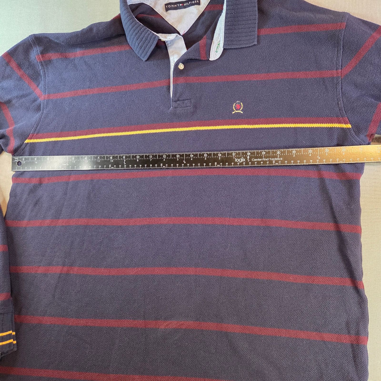 Tommy Hilfiger Tommy Hilfiger XXL Striped Sweater Navy Red Yellow Size US XXL / EU 58 / 5 - 6 Thumbnail