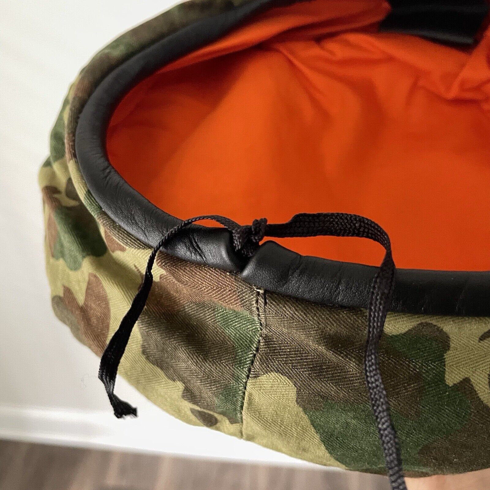 Handmade Frogskin Camouflage Beret Cap Military Orange Inner OSFA Size ONE SIZE - 5 Thumbnail