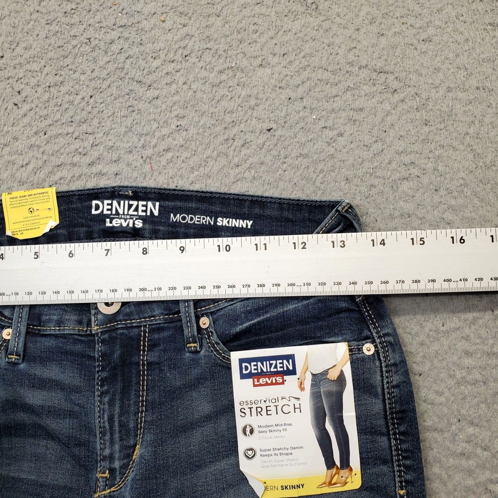 Denizen DENIZEN from Levi's Jeans Womens Size 2 Blue Denim Faded Stretch Modern Skinny Leg Size 26" / US 2 / IT 38 - 6 Thumbnail