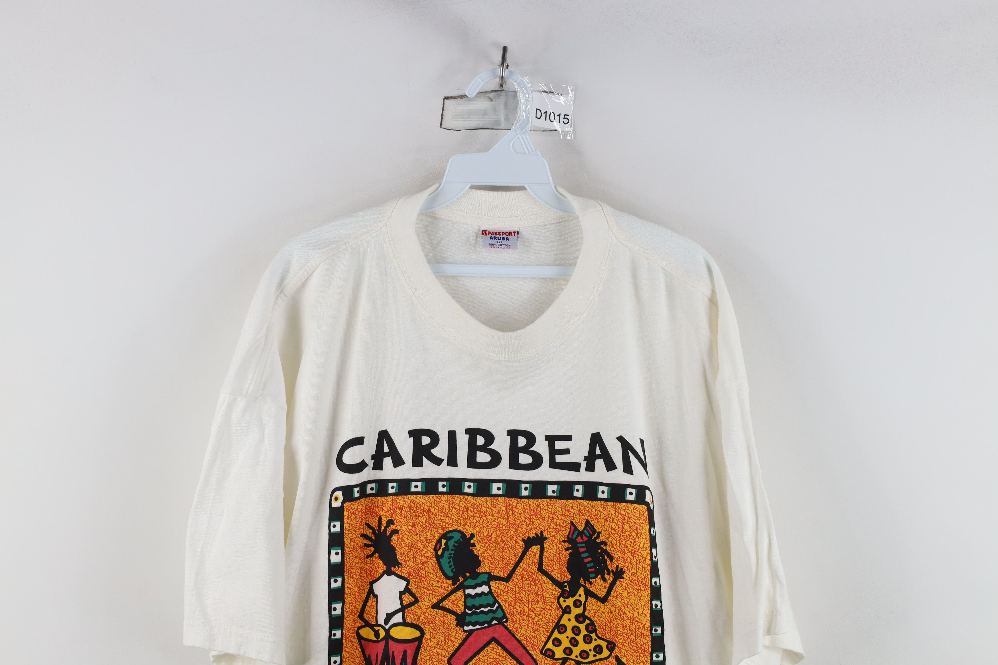 Vintage Vintage 90s Streetwear Caribbean Aruba Rastaman T-Shirt Size US XXL / EU 58 / 5 - 2 Thumbnail