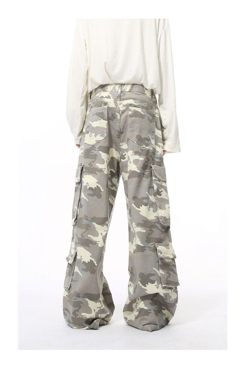 Japanese Brand × Jean Multi-pocket cargo loose straight wide-leg camouflage jeans Size US 32 / EU 48 - 6 Thumbnail