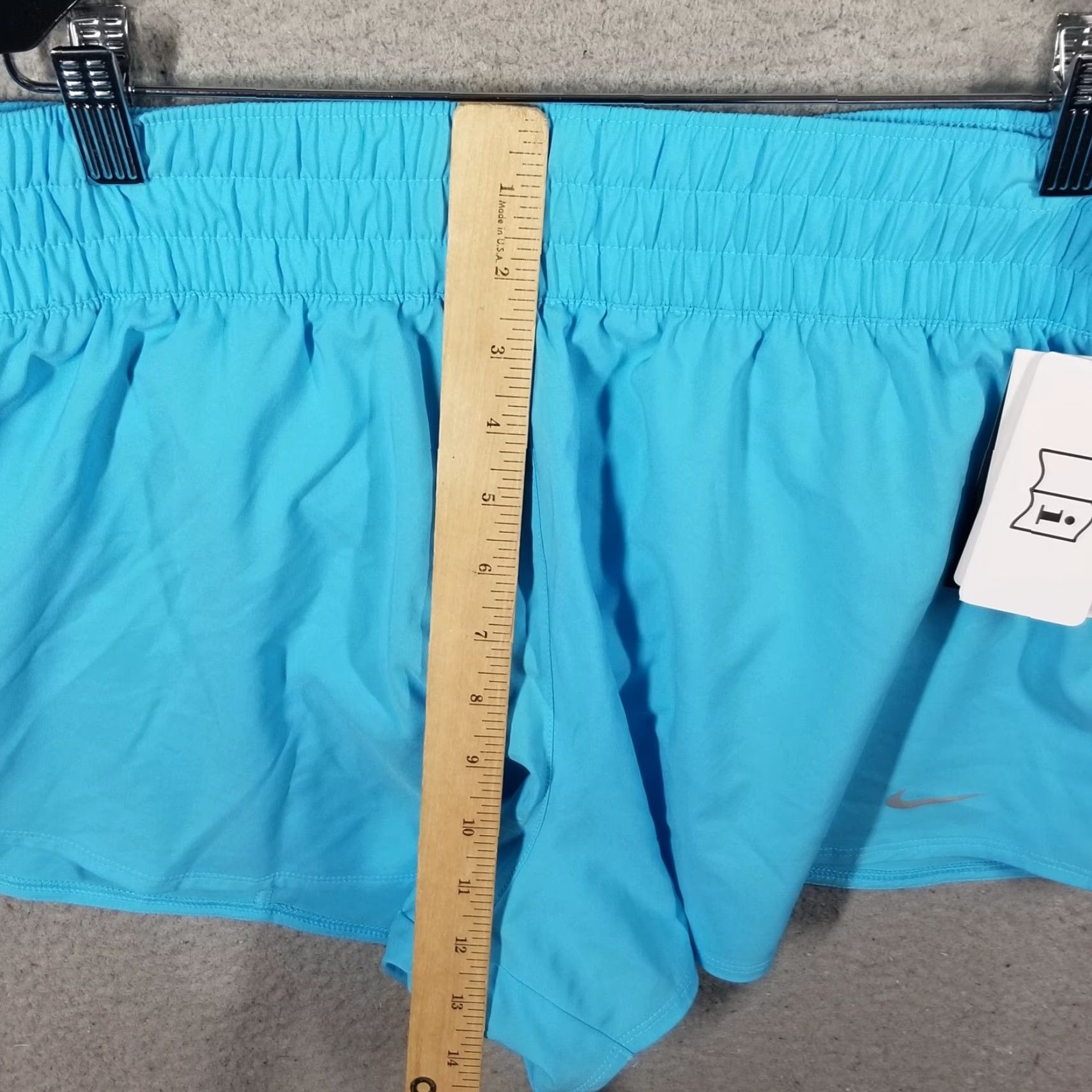 Nike Nike Women's Dri-FIT Mid-Rise Shorts 3in Activewear XL Blue Size 40" / US 18 - 5 Thumbnail