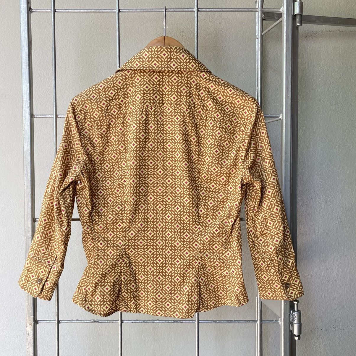 Sportmax Sportmax Brown Geometric Fitted Blouse Size S / US 4 / IT 40 - 15 Thumbnail