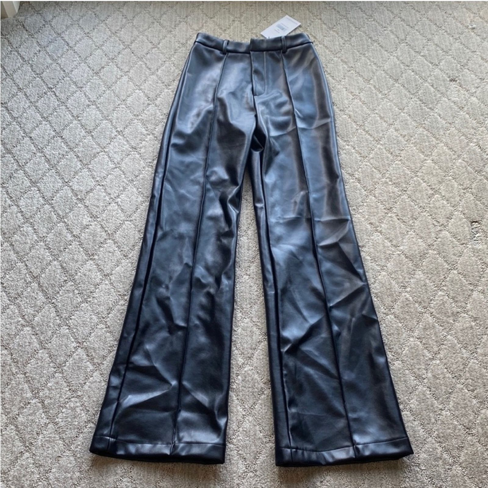 Other boa. High waisted wide leg faux leather vegan black pant Size 26" / US 2 / IT 38 - 2 Thumbnail