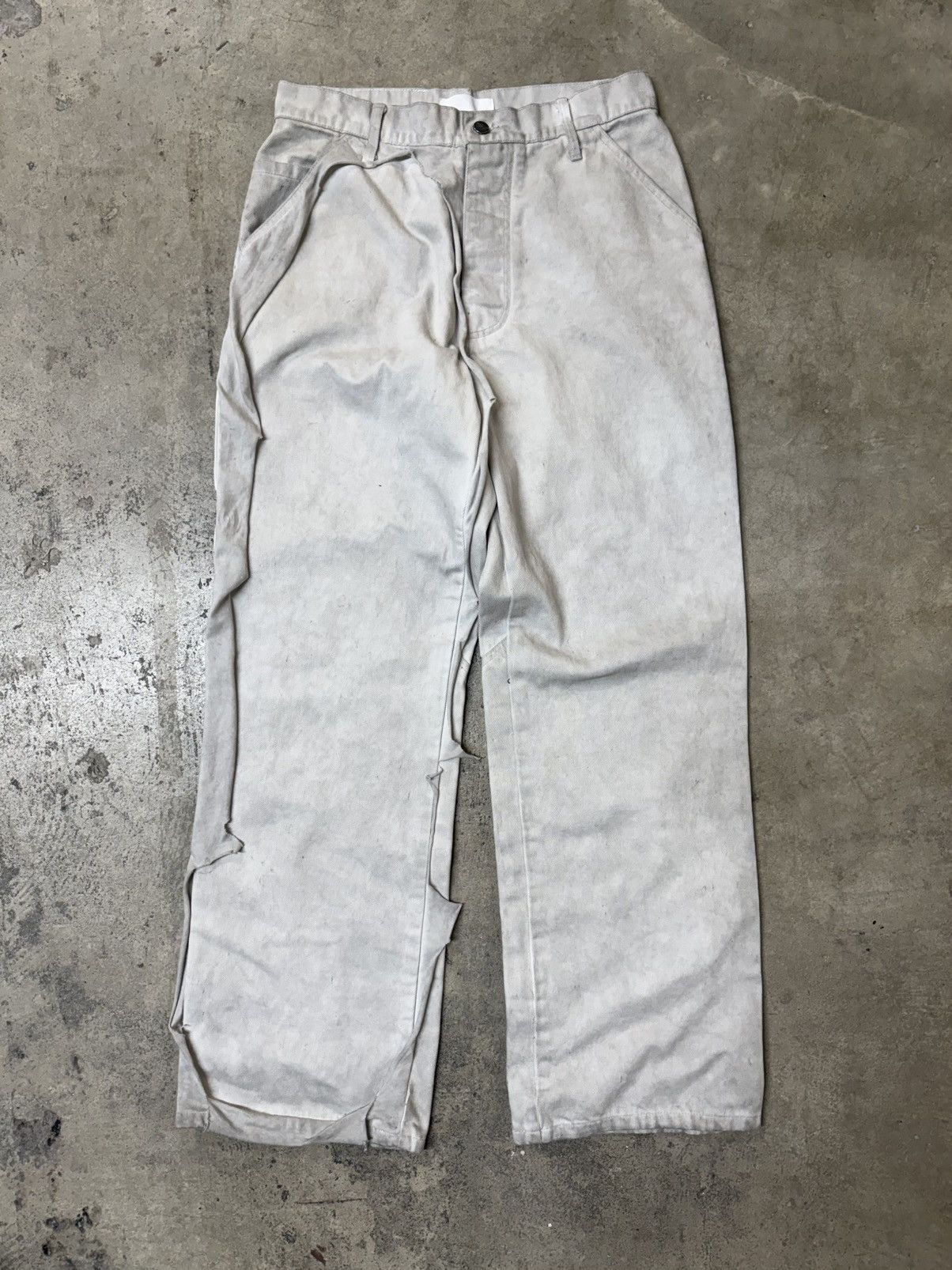 ALEXANDER DIGENOVA Alexander Digenova Dirty White Cutout Pants Size US 30 / EU 46 - 1 Thumbnail