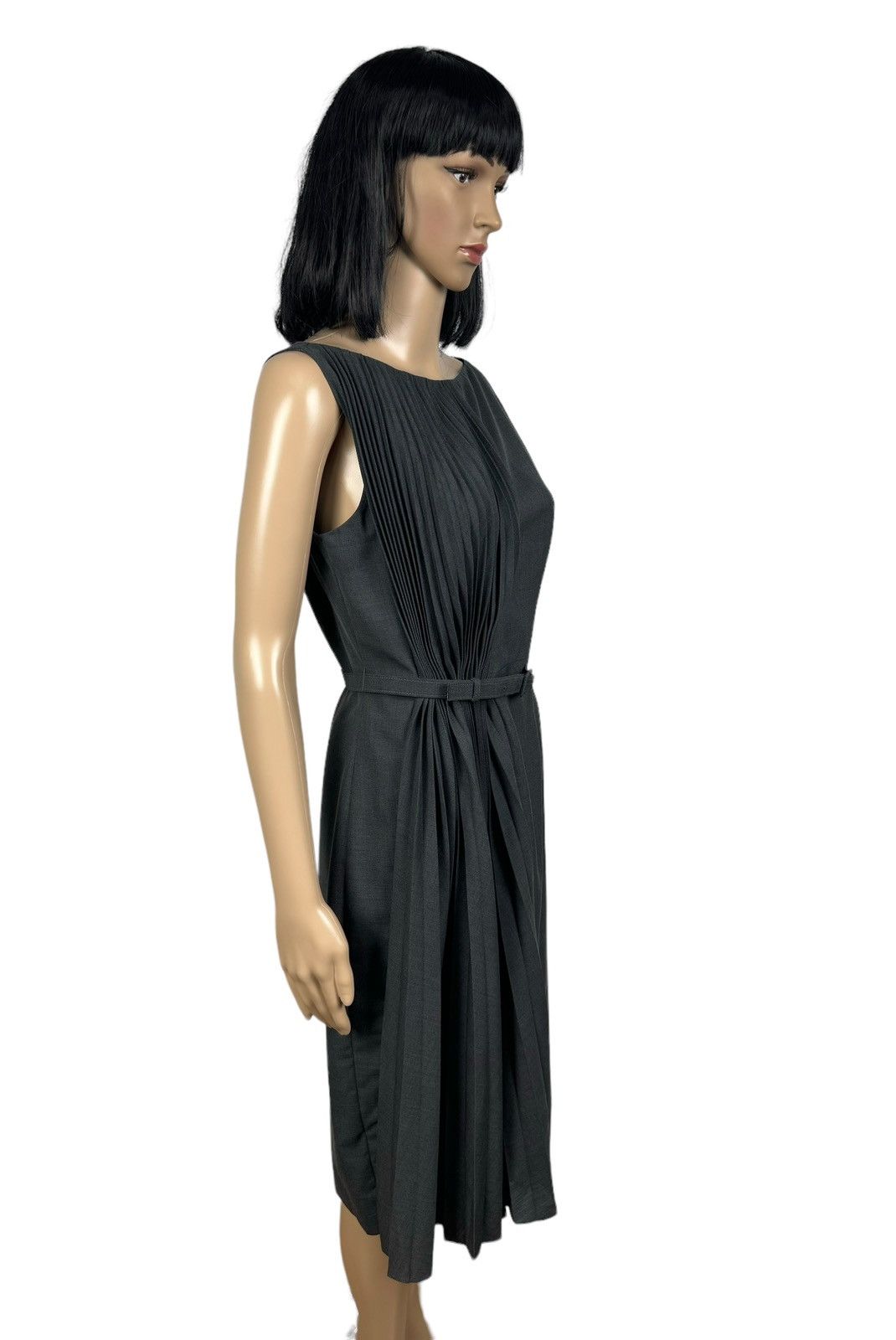 Valentino Valentino Belted Wool-Polyester Pleated Dress size 8 Size S / US 4 / IT 40 - 3 Thumbnail
