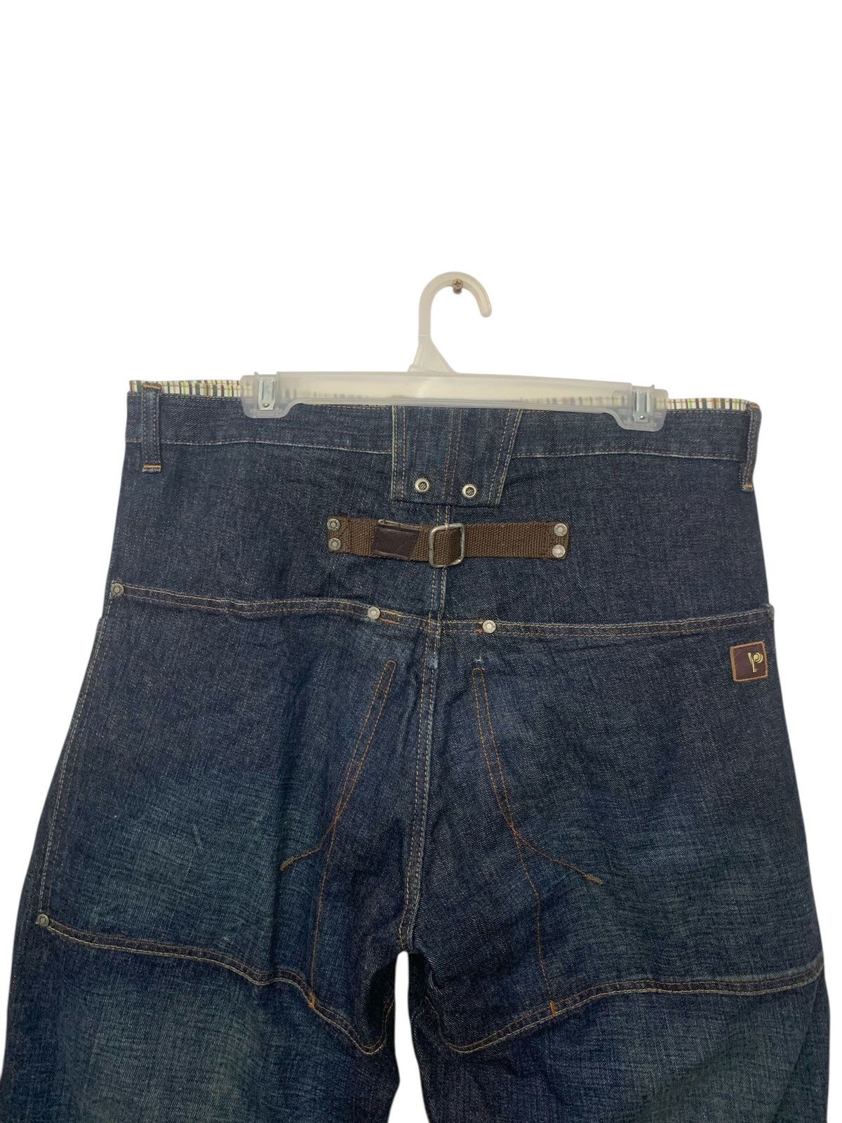 Pelle Pelle × Vintage Rare Vintage Pelle Pelle Buckle Back Baggy Style Jeans Size US 35 - 6 Thumbnail