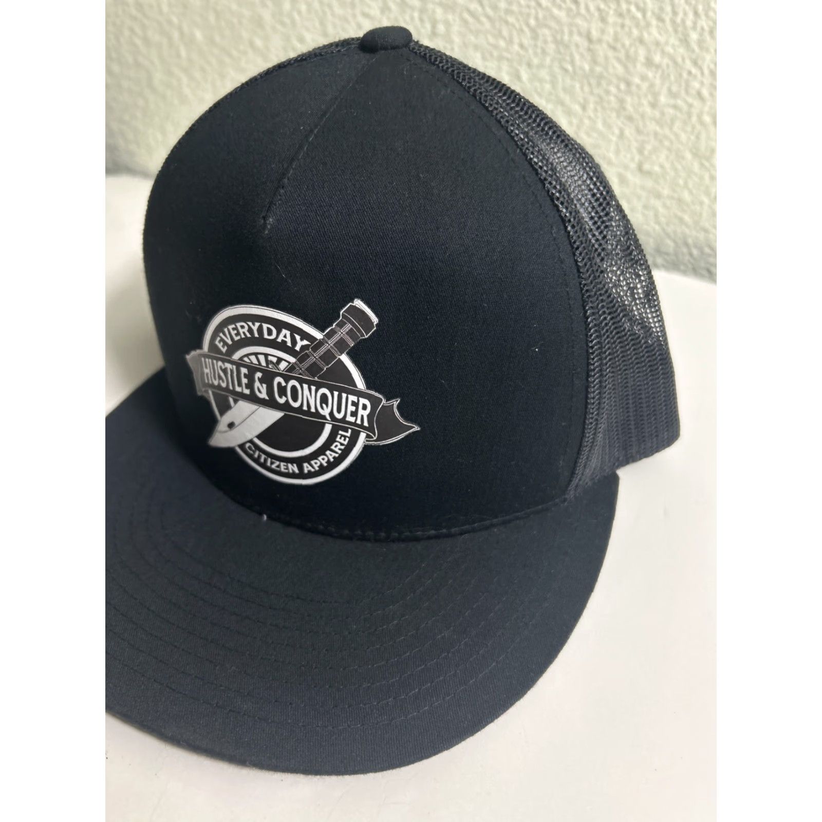 Vintage Hustle And Conquer Citizen Apparel Black Trucker Hat SnapBack Adjustable Men’s Hat Adjustable Black Trucker Hat Size ONE SIZE - 5 Thumbnail