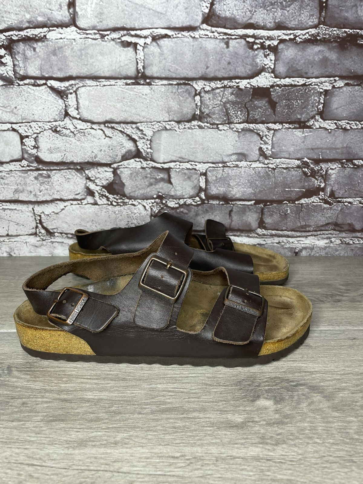 Birkenstock Birkenstock Milano Brown Leather Buckle Sandals Men 43EU Size US 10 / EU 43 - 1 Thumbnail