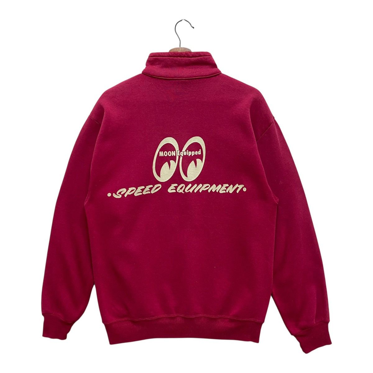 Jerzees Vintage 90s Jerzees Half Zip Sweatshirt Moon Equipped Racing Size US M / EU 48-50 / 2 - 2 Thumbnail