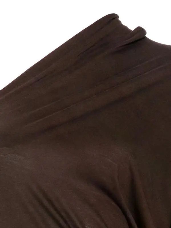 Rick Owens o1mle0426 One Sleeve Top in Brown Size L / US 10 / IT 46 - 3 Thumbnail