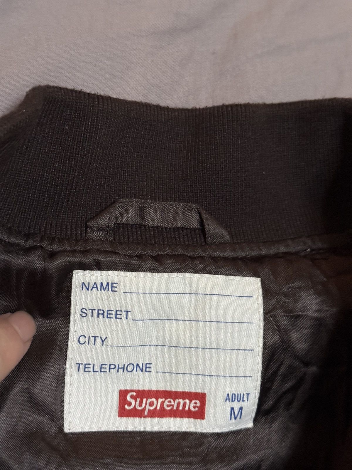 Playboy × Supreme Supreme playboy varsity jacket brown Size US M / EU 48-50 / 2 - 4 Thumbnail