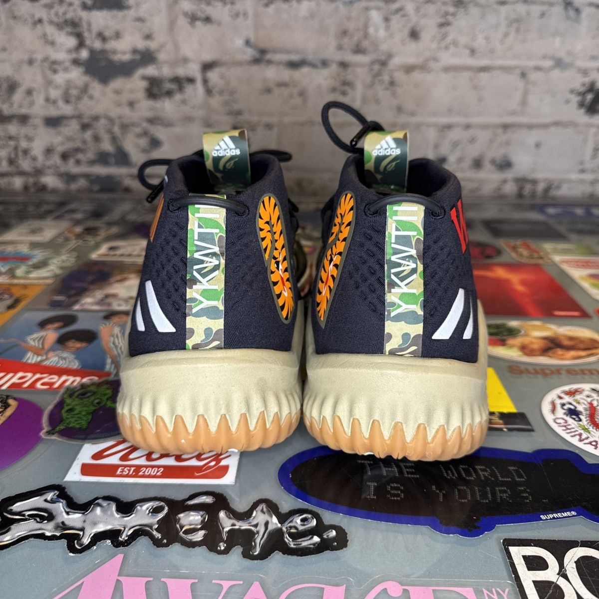 Adidas × Bape Adidas Dame 4 Bape A Bathing Ape Sz 9.5 Green Camo NDS Size US 9.5 / EU 42-43 - 2 Thumbnail