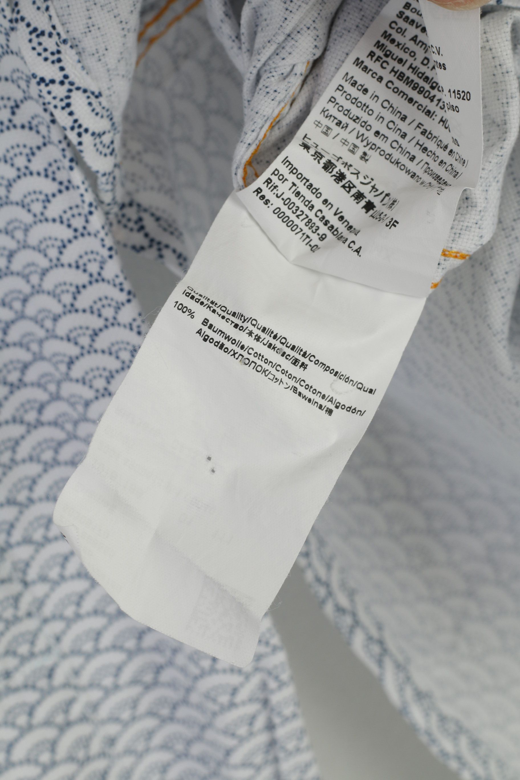 Hugo Boss Hugo Boss Men L Casual Shirt White Blue Slim 9805 Size US L / EU 52-54 / 3 - 7 Thumbnail