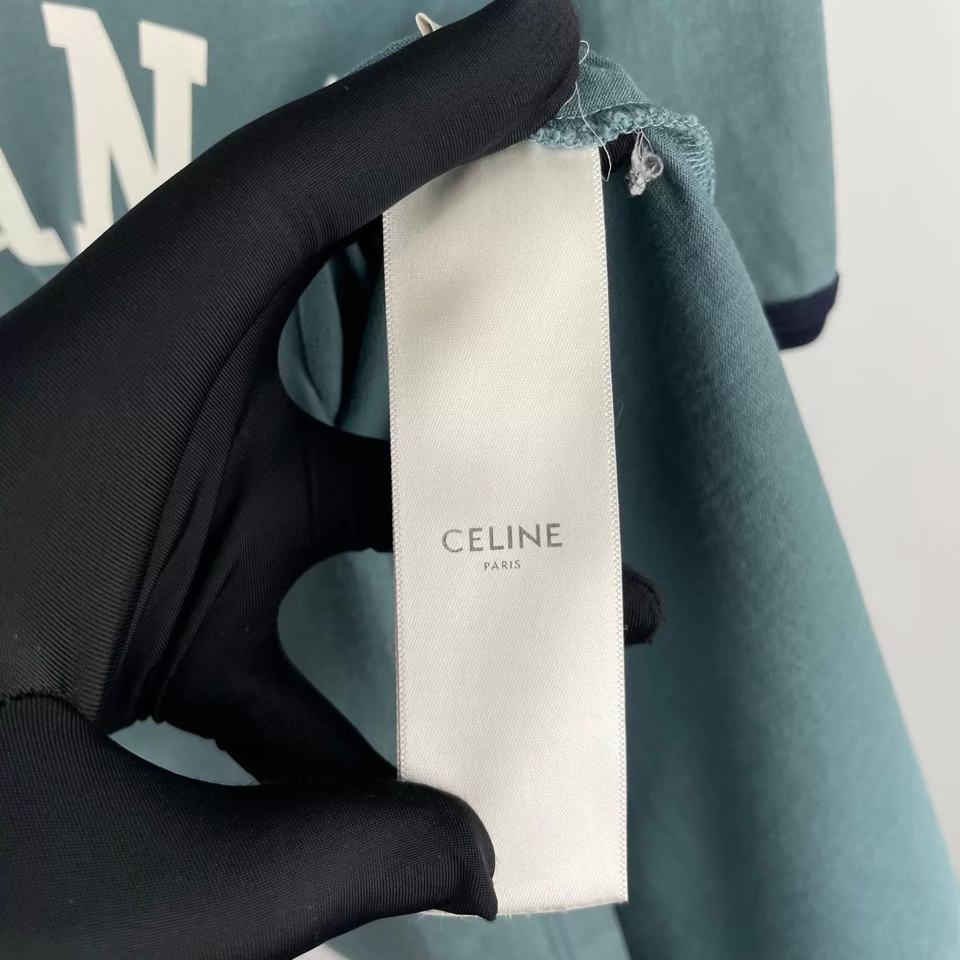 Celine Celine Women's Cotton Blue Short Sleeve S Size S / US 4 / IT 40 - 6 Thumbnail