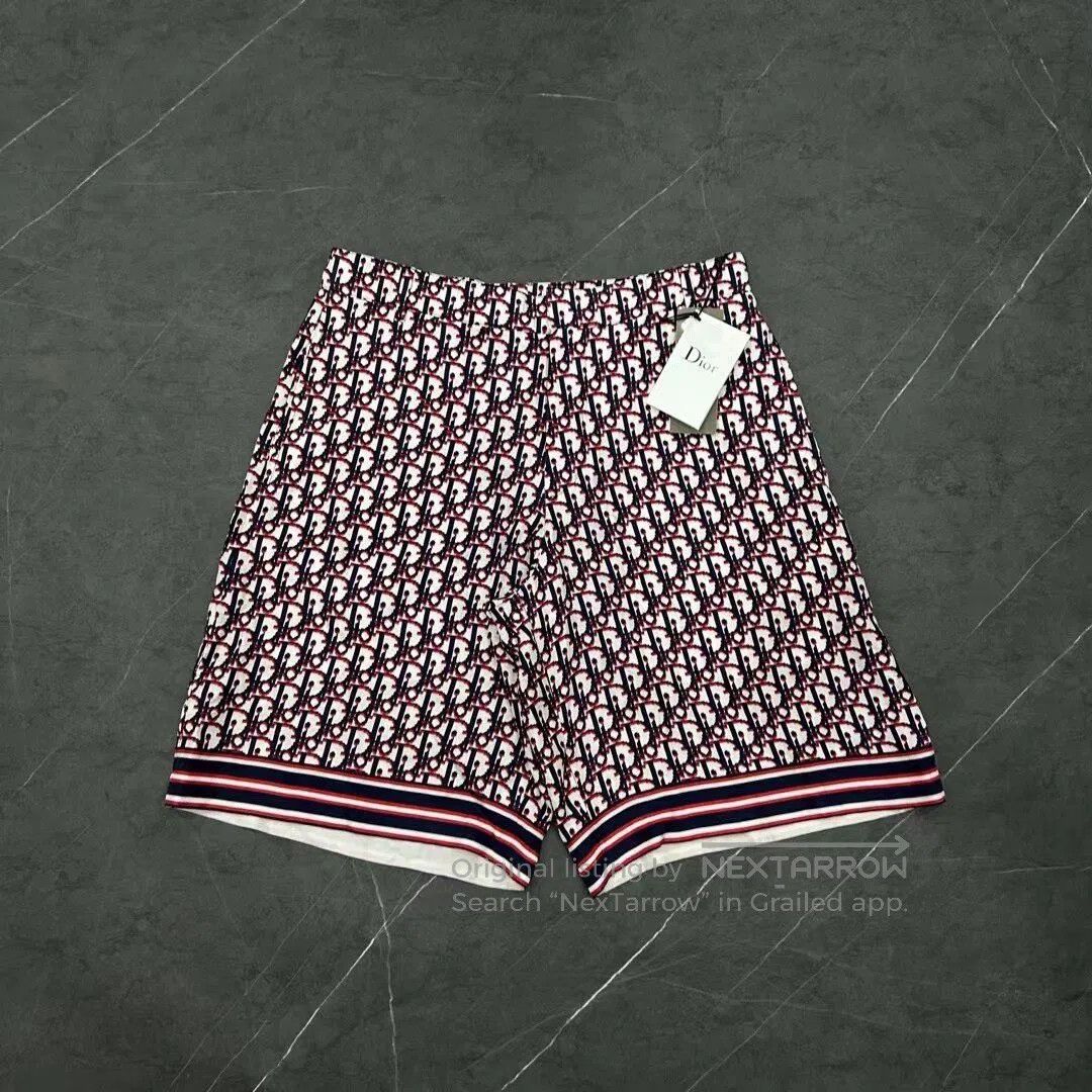 Dior Dior Silk All-Over Logo Print Shorts| Size US 30 / EU 46 - 1 Thumbnail
