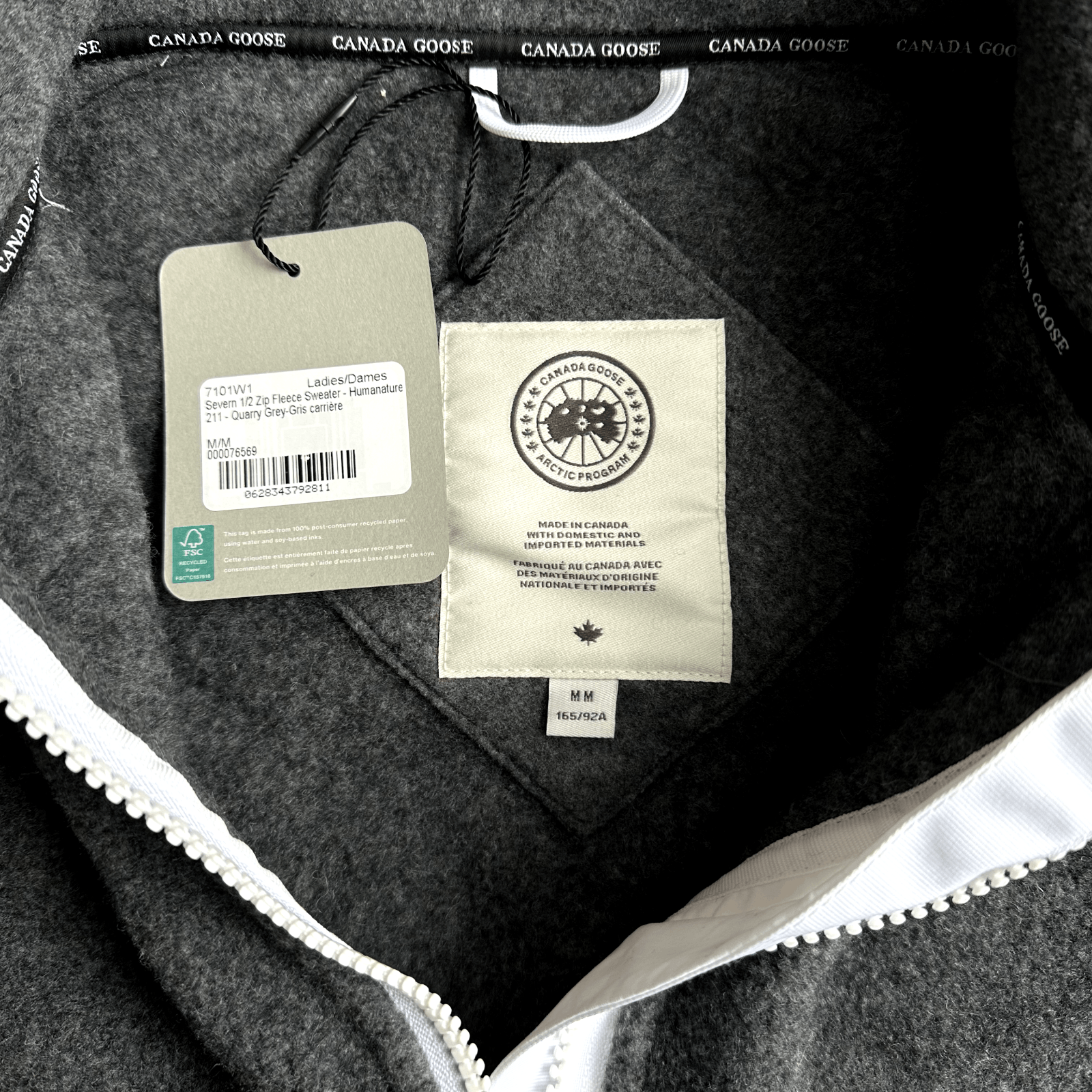 Canada Goose Canada Goose Severn Fleece 1/4 Zip Grey With White Badge Si Size M / US 6-8 / IT 42-44 - 4 Thumbnail