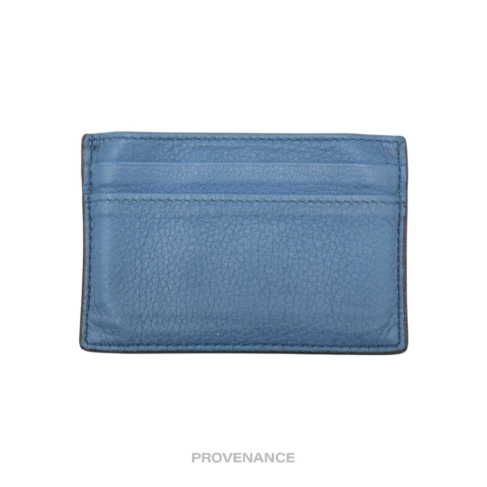 Gucci 🔴 Gucci Large Logo Card Holder Wallet - Powder Blue Leather Size ONE SIZE - 2 Thumbnail