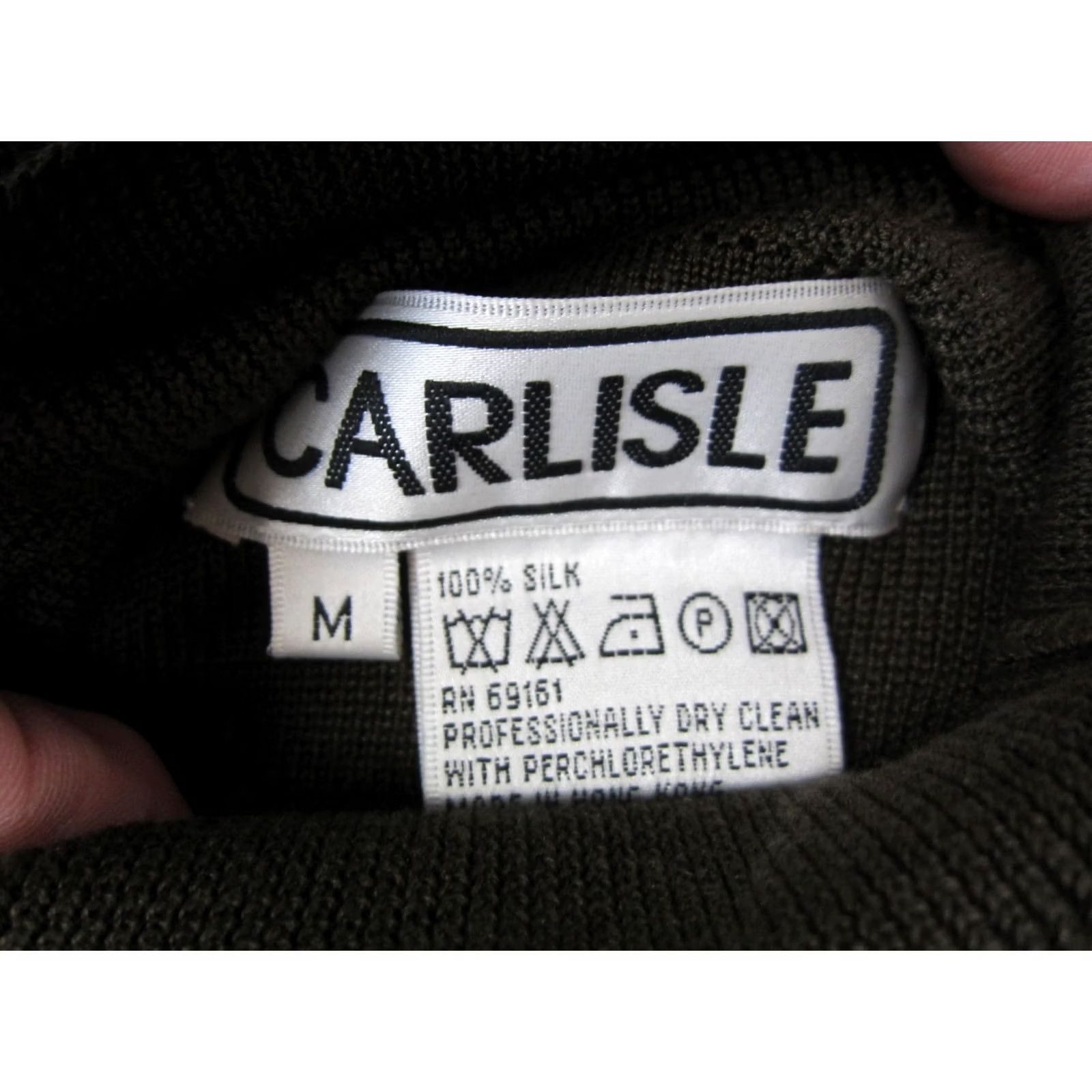 Vintage VINTAGE Carlisle Sweater Womens Medium Green 100% Silk Tank Top 90s Size M / US 6-8 / IT 42-44 - 6 Thumbnail