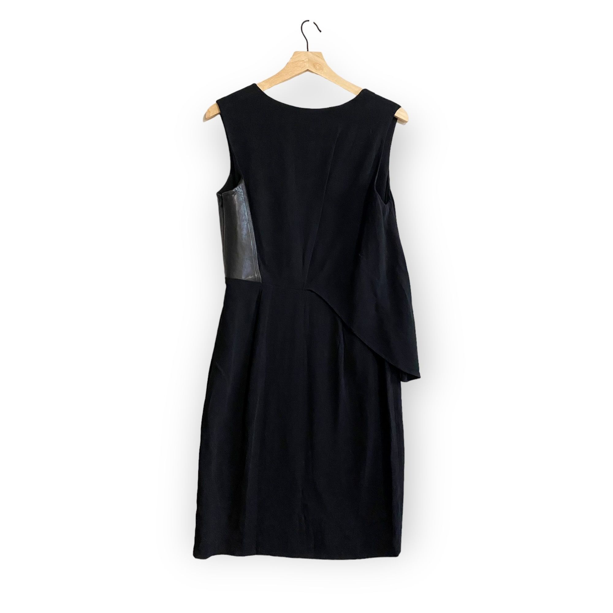 Alexander Wang Alexander Wang Black Sheath Dress with Leather trim, size 10 Size L / US 10 / IT 46 - 2 Thumbnail