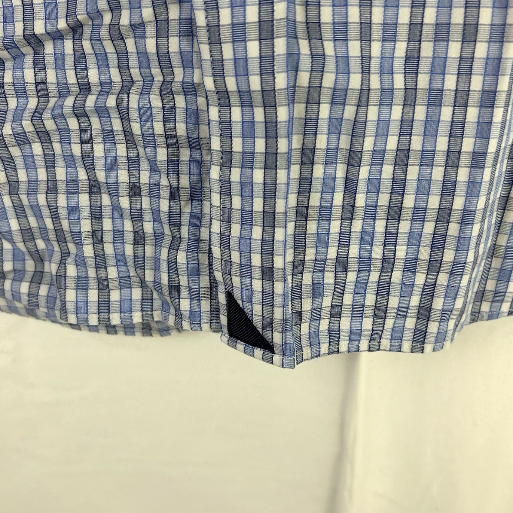 UNTUCKit UNTUCKit Shirt Men's Large Slim Blue Check Durif Wrinkle Free Long Sleeve Button-Up Size US L / EU 52-54 / 3 - 5 Thumbnail